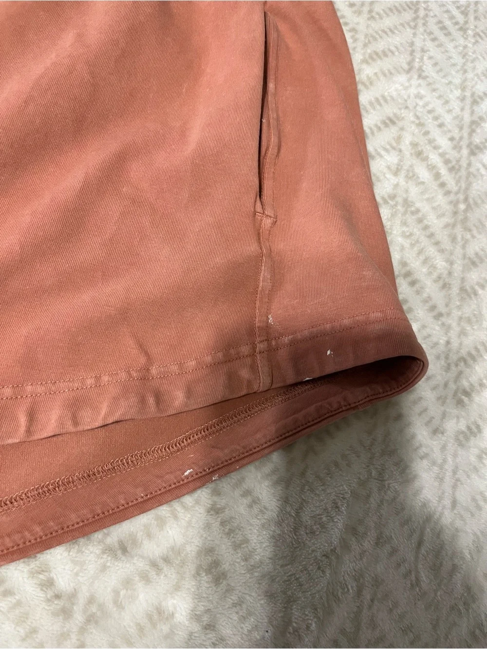 Lululemon Women’s Stonewashed Rust Drawstring Lounge Shorts